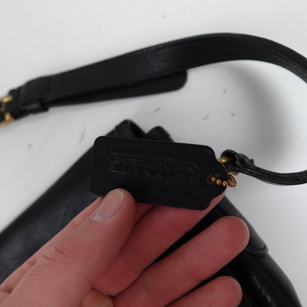 Vintage 1980s Coach Leatherware Leather Crossbody Shoulder Bag Womens Black USA - Picture 5 of 9